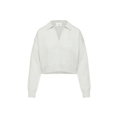 ARITZIA Wilfred Clara Merino Wool Waist Sweater Sweater Women's Heather Birch/Heather Birch