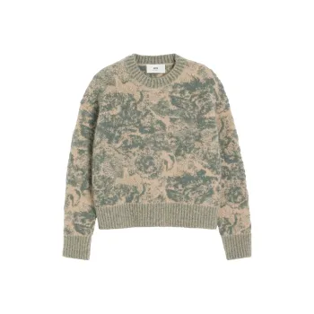 AMIPARIS Paris Jacquard Crewneck Knitted Jumper