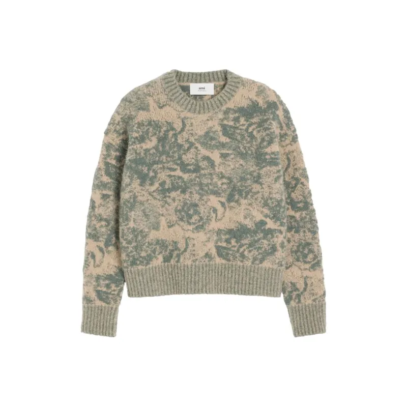 AMIPARIS Paris Jacquard Crewneck Knitted Jumper-0