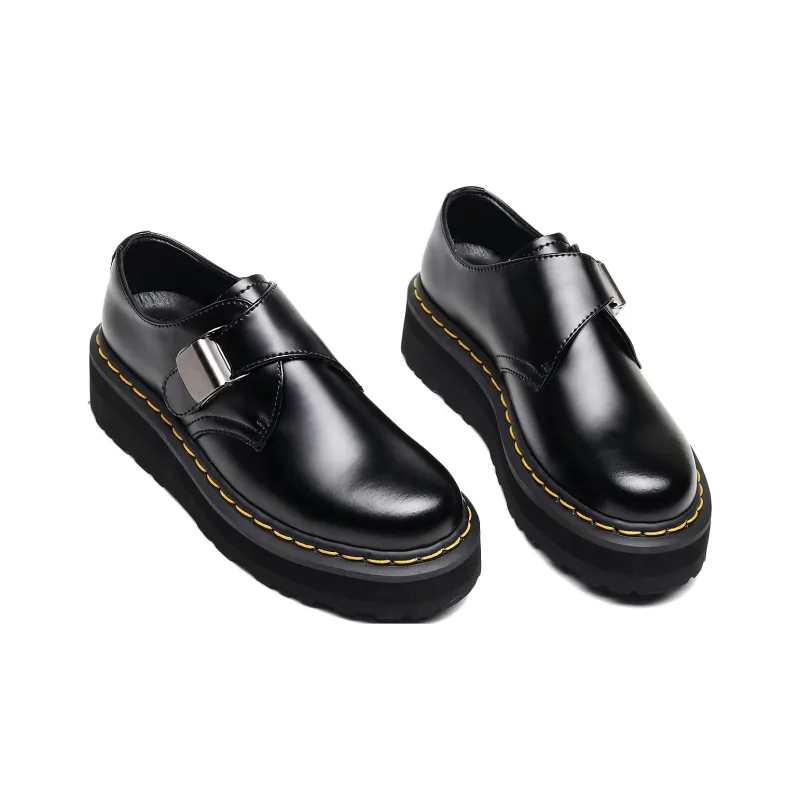 SITULANG Anti Slip And Wear Resistant Height Increasing Low Top Casual Shoes Unisex Black-4