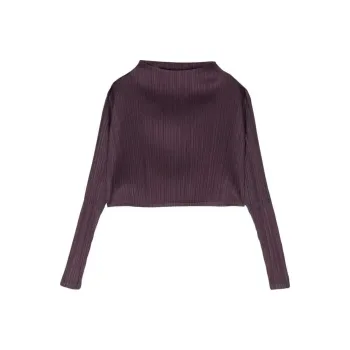 PLEATS PLEASE ISSEY MIYAKE January Pleated Cropped Top