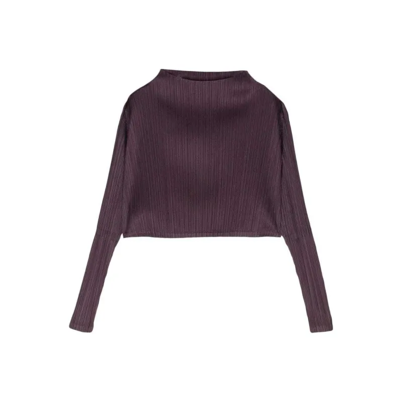 PLEATS PLEASE ISSEY MIYAKE January Pleated Cropped Top-0