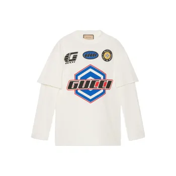 GUCCI Cotton Jersey T Shirt Off White