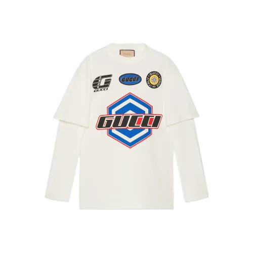 GUCCI Cotton Jersey T Shirt Off White