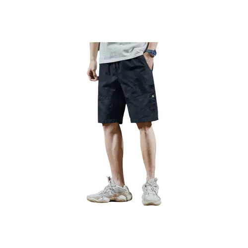 Tonlion Casual Shorts Men Navy Blue