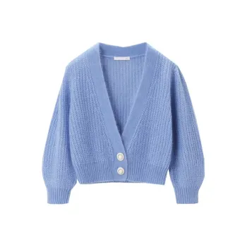 OVV Sweaters Women's Purple Blue Solid Color 07