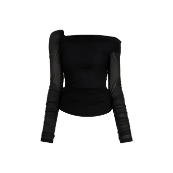 Helmut Lang Drop Shoulder Sleeve T Shirt Women's Black