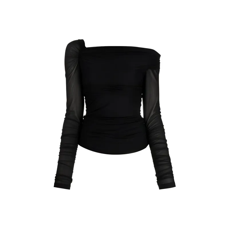 Helmut Lang Drop Shoulder Sleeve T Shirt Women's Black-0
