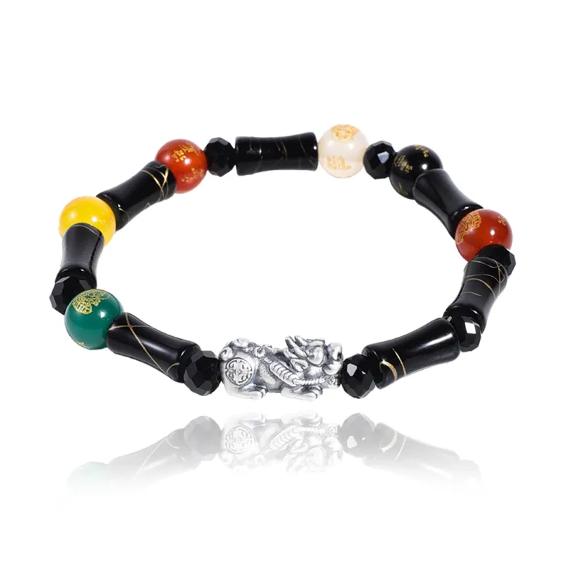 FOREVER MELODY Colored Glaze Jade Bracelets Men's-0