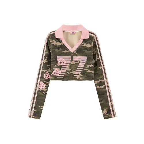 CHUU T Shirts Women's Green Camouflage