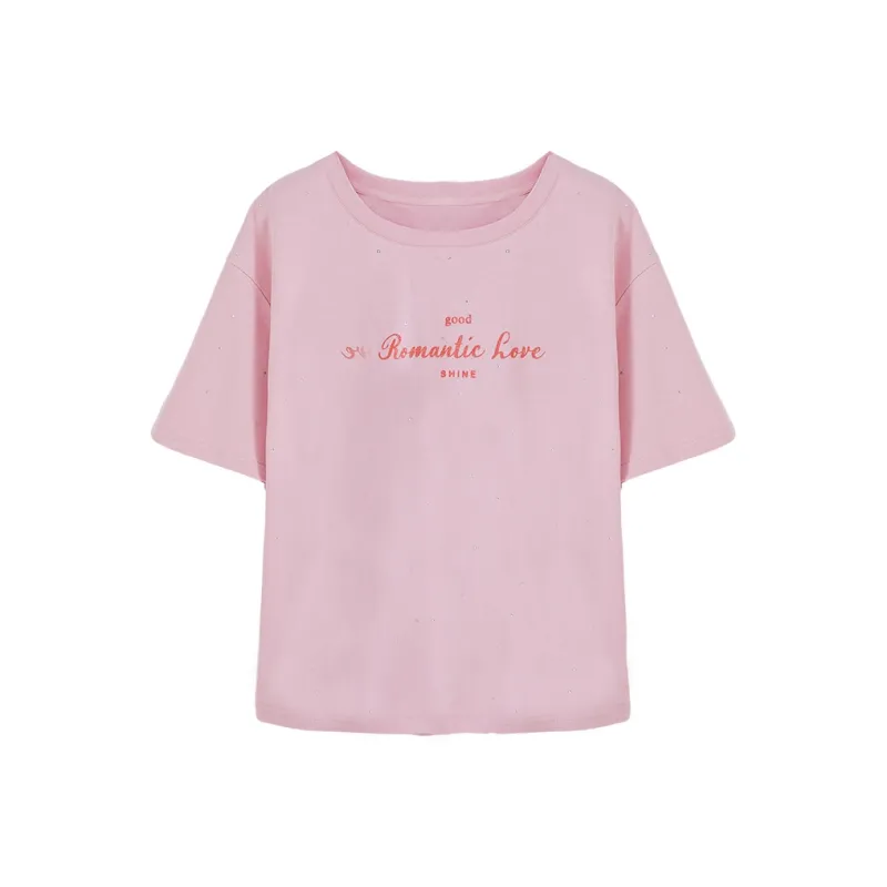 XIANGYING T Shirt Women's Plum Red-0