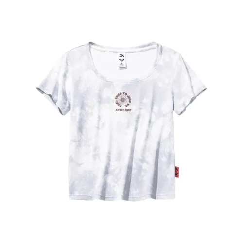 Anta x Roxy Life Collection T Shirt Women's Snowflake White/All Over Print