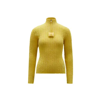MONCLER GENIUS X Jw Anderson Cotton Boucle Jumper Yellow