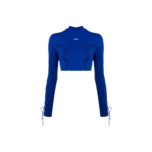 OFF WHITE Lace up Crop Top