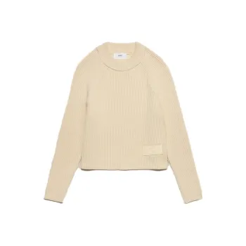 AMIPARIS Label Knit Sweater 'Ivory'