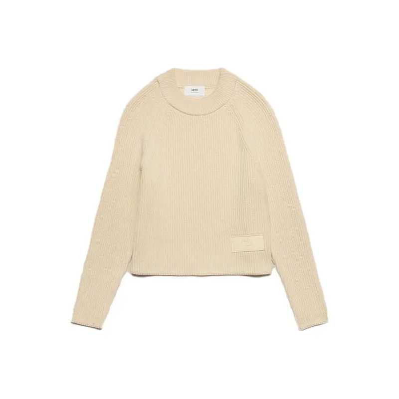 Ami Label Knit Sweater 'Ivory'-0