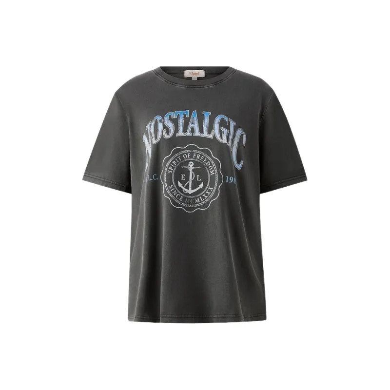E.land T Shirt Women's Dark Gray 17D/Grey-0