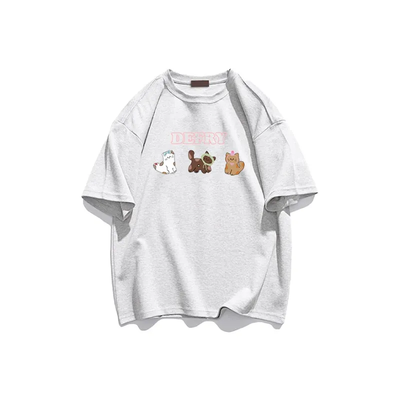 Cotton Shopping Drop Shoulder Sleeve T Shirt Unisex-4
