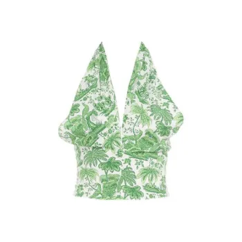 Staud Kai Botanical print Halterneck Top