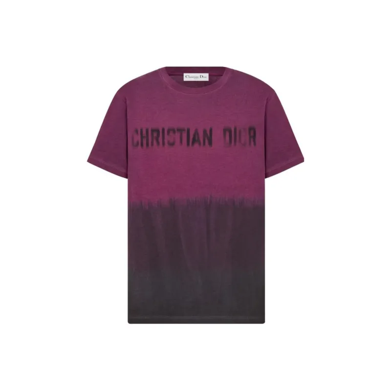 DIOR T Shirt Women's Dark Purple Red-0