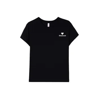 Korean Style T Shirt Unisex Black