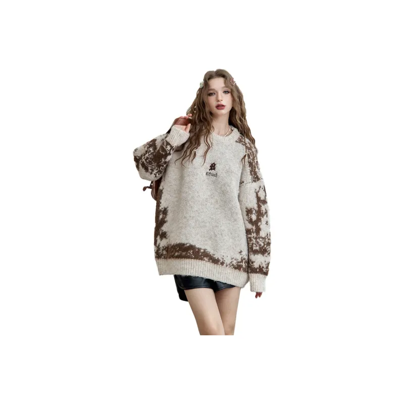 ELF SACK Soft And Fluffy Maillard Style Pullover Sweater Women's-7