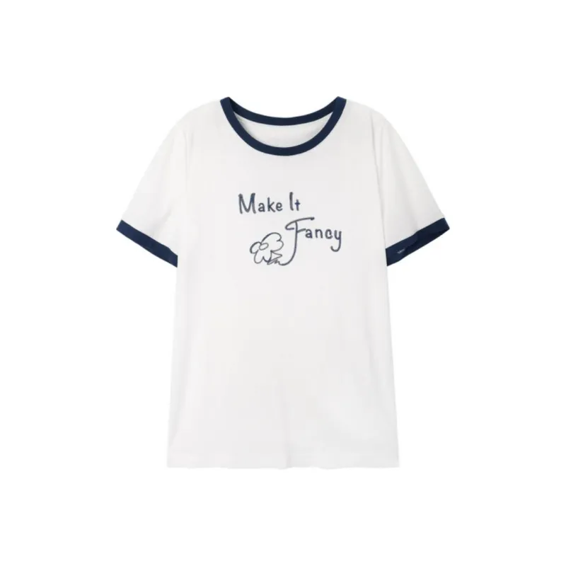 Fragment Regular T Shirt Women's White Blue-0