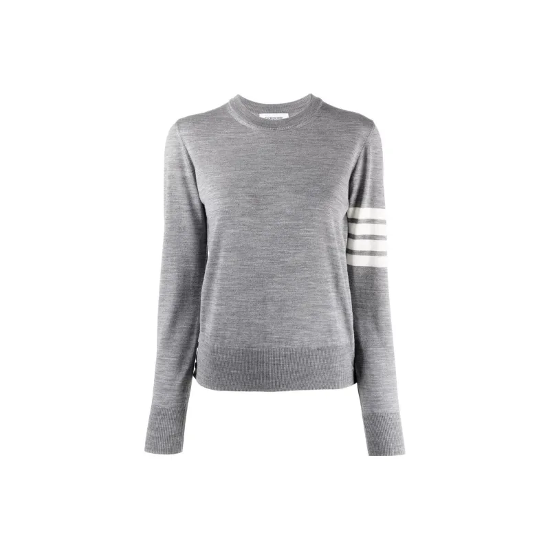THOM BROWNE 4 Bar Ribbed Crewneck Sweater-0