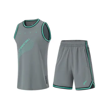 LiNing CBA Collection Professional Basketball Collection Basketball Suit Men's Shadow Gray
