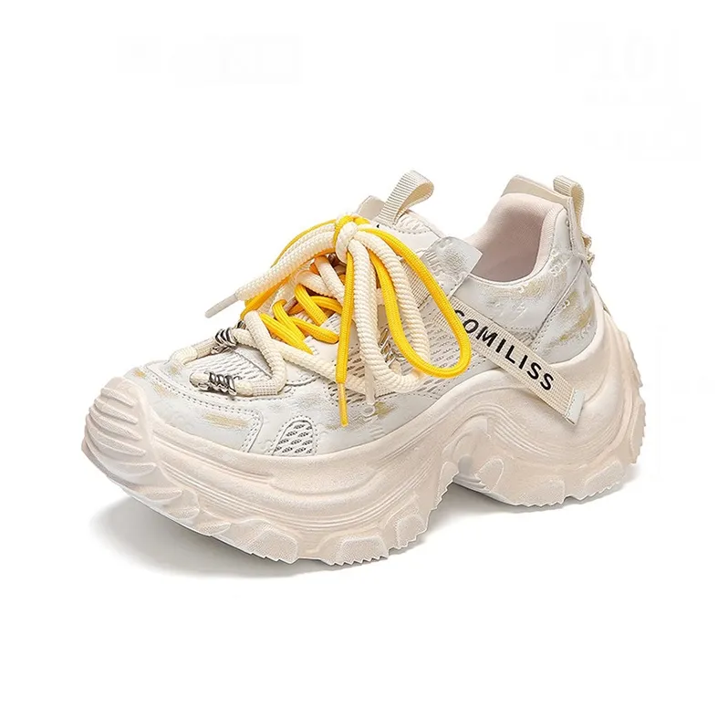 WOOS BOBO Breathable Lightweight Height Increasing Low Top Chunky Sneakers Women's-1