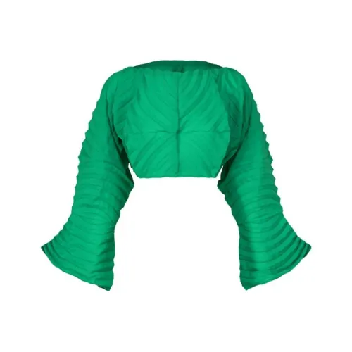 ISSEY MIYAKE Crop Tops Women's Green