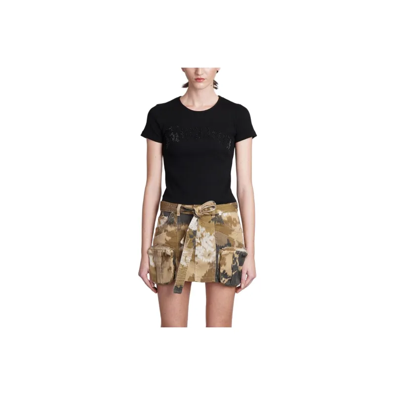 Blumarine Logo Embellished Crewneck T-Shirt-0