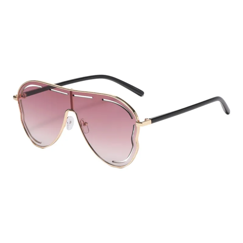 JEANSWEST Metal Irregular Shape Sunglasses Unisex-4