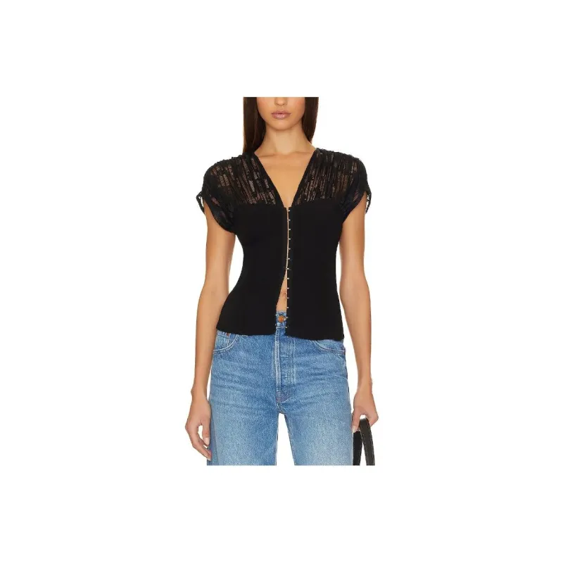 FREE PEOPLE T-Shirt Women's Black-0