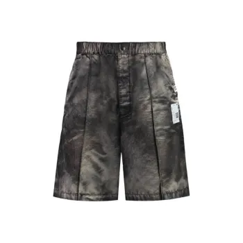 Maison Mihara Yasuhiro Logo Patch Satin Bermuda Shorts