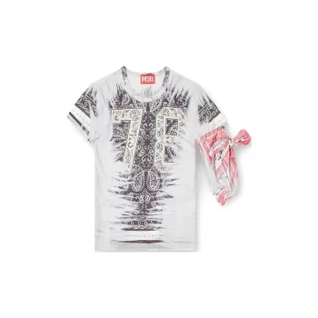 DIESEL Graphic Printed Crewneck T Shirt
