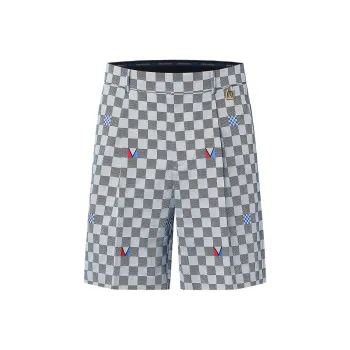 LOUIS VUITTON Damier Cotton Tailored Shorts