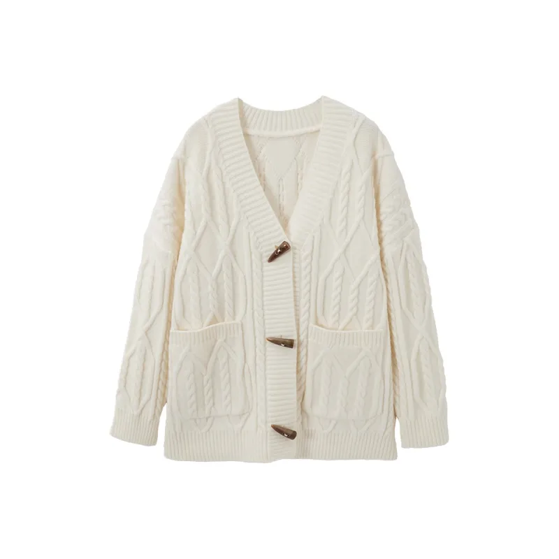 XIANGYING Sweater Women's Beige-0