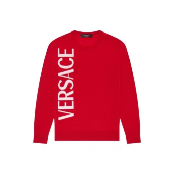 VERSACE Loose Fit Sweater Women's Red