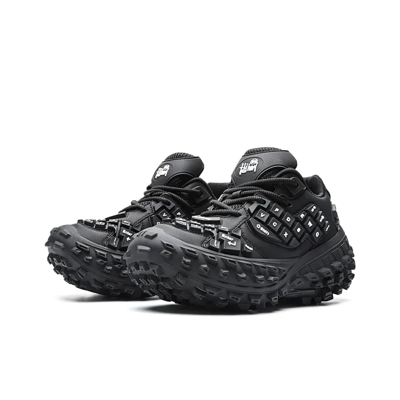 ORD Impact Resistant Support, Abrasion Resistant, Lightweight, Slip Resistant Low Top Chunky Sneakers Unisex Black-1