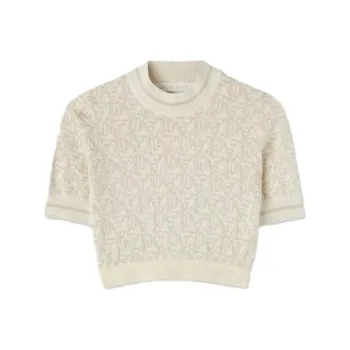 PALM ANGELS Monogram Jacquard Knitted Cropped Top