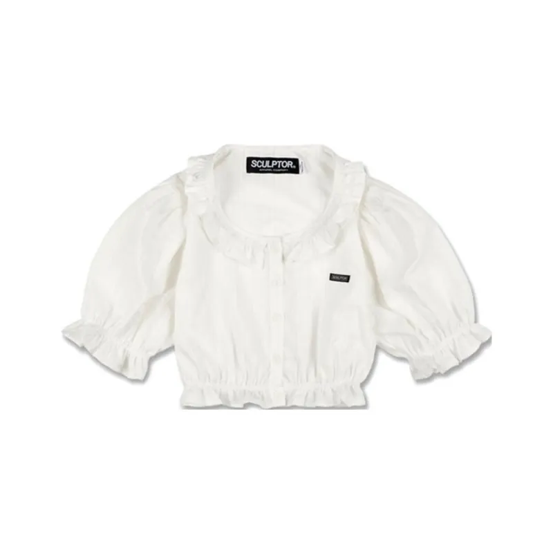 SCULPTOR Crop Tops Women's White-0