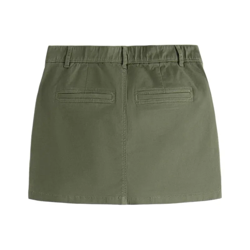 Abercrombie＆Fitch Cargo Short Skirts Women's Army Green-1