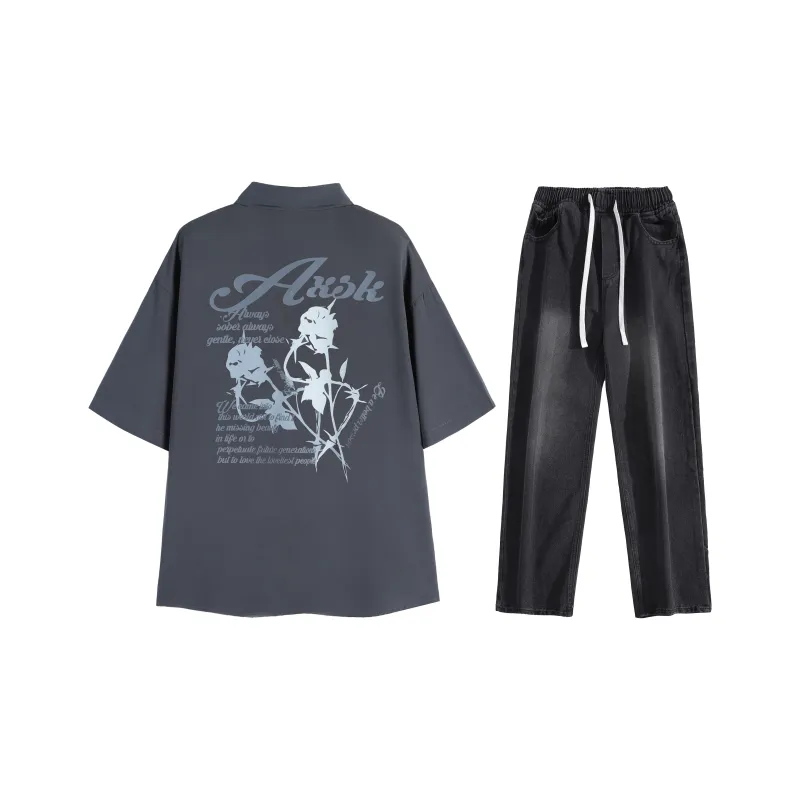 A.X.S.K Shirt Matching Set Unisex-16