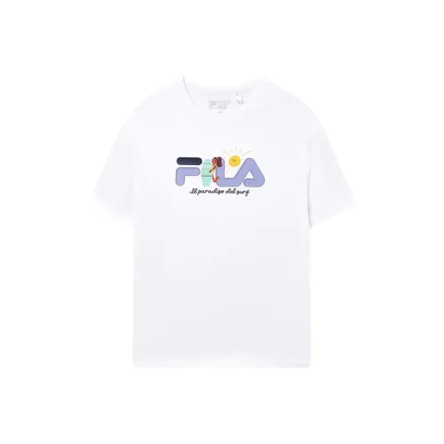 FILA Drop Shoulder Sleeve T-Shirt Women's Standard White