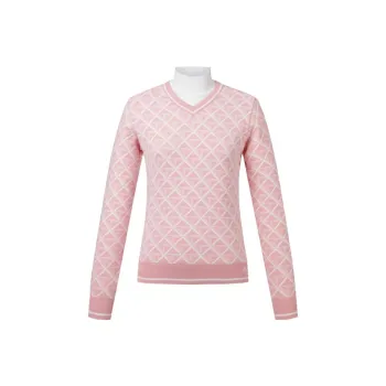 DESCENTE X KAZUKI KURAISHI Co-branded Series Sweaters Women's Pink