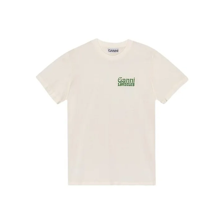 GANNI Logo Printed Crewneck T Shirt-0