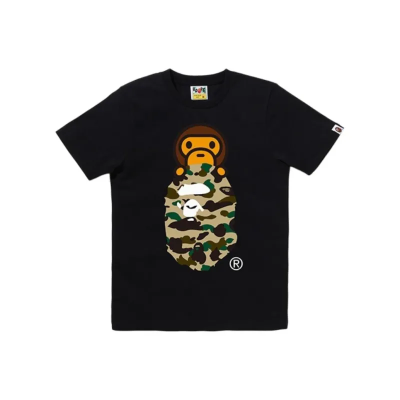 Bape Women's 1st Camo Milo On Ape Head Tee White/Yellow-2