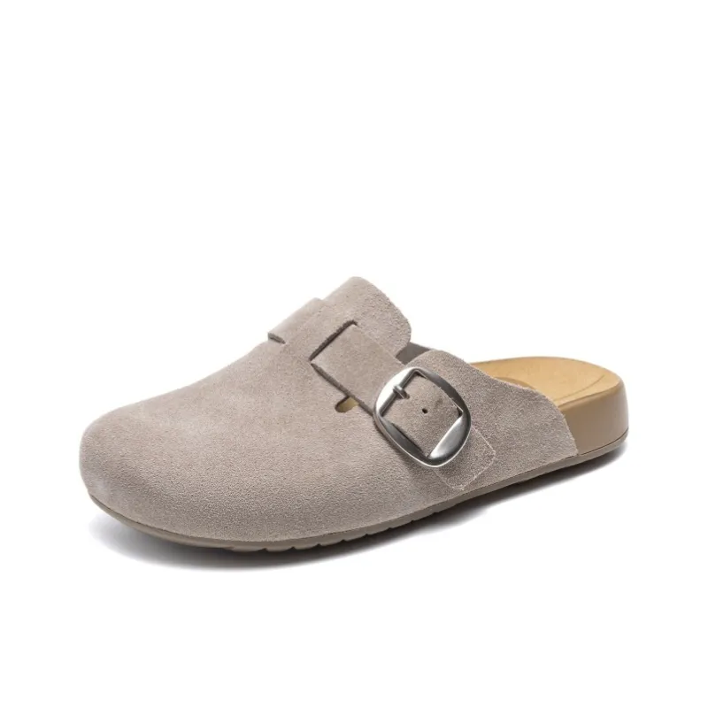 AOKANG Closed Toe Slippers Women's Gray-1