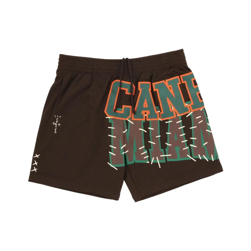 Travis Scott X Mitchell & Ness Miami Hurricanes Basketball Shorts-0